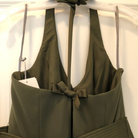 V Neck Halter Gown with Sash- Vera Wang Bridesmaid - Picture 3 of 4